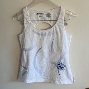 White and Blue Women's Tank Top
